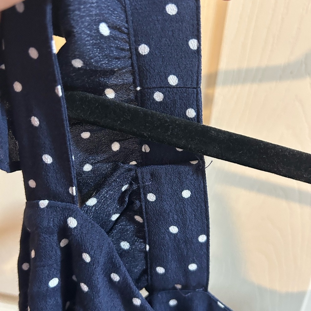 LOFT Navy and White Maxi Dress - Picture 4 of 7